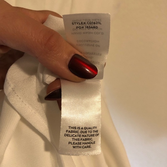 NWOT Pure Hearted White Pearl Square Neck Sleeveless Mini Dress Size M - Picture 12 of 12